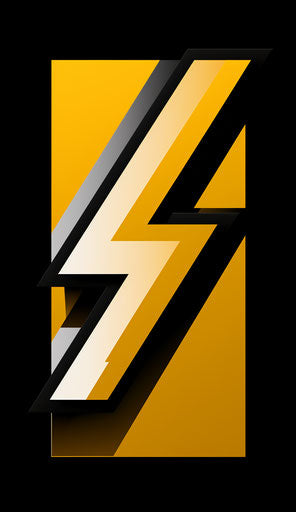 Yellow bolt icon digital stamp free