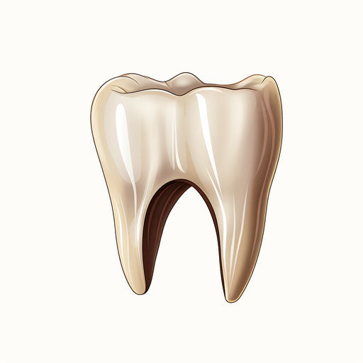 Tooth clipart in the style of Chiaroscuro Art, on white background