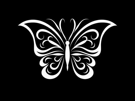 Butterfly tattoo design, Baheux style, celtic art 4:3