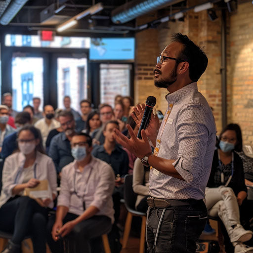 High-energy startup pitch competition