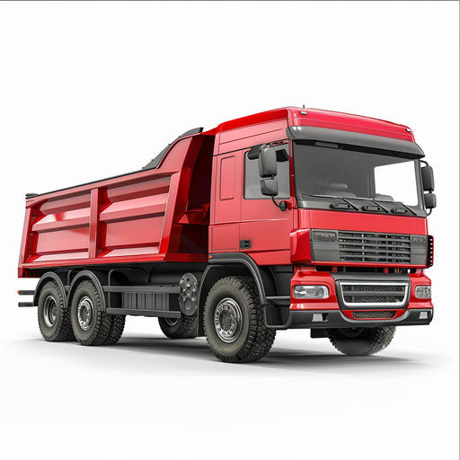 Truck clipart on white background in photo realistic style