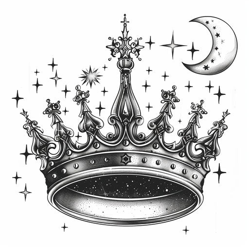Versatile Queen Crown Tattoo Sketches