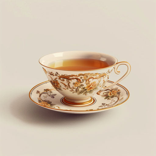 Realistic tea cup illustration on white backdrop