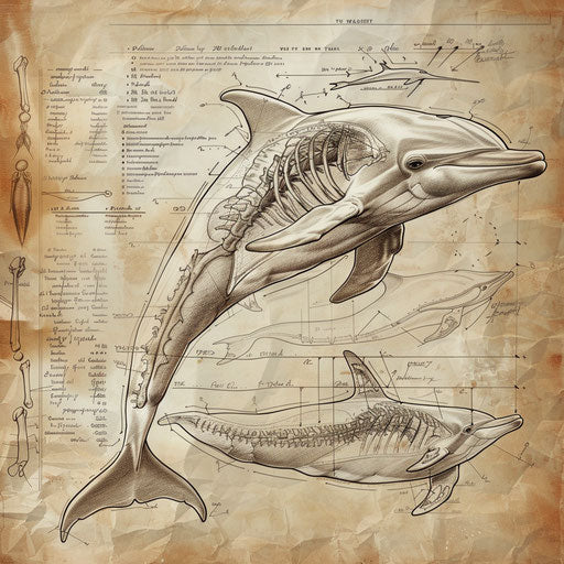 Detailed study of dolphin anatomy in an educational style