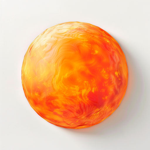 Realistic sun illustration on flat white background