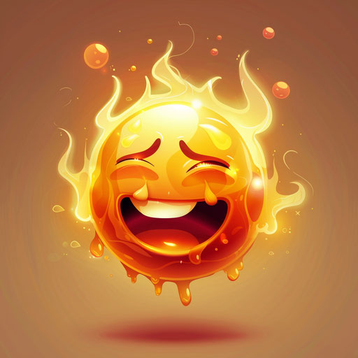 Emotion crying with fire, chillwave style, surprisingly absurd