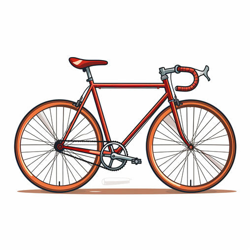 Bike clipart in Minimalist style on white background