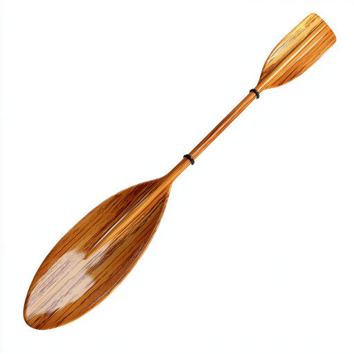 Realistic illustration of a canoe paddle
