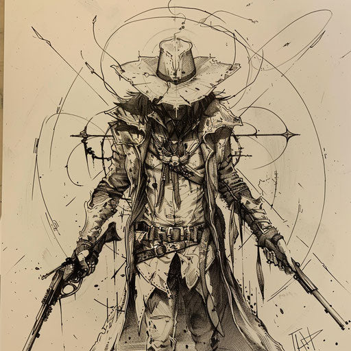 Vampire hunter with crossbows and holy water