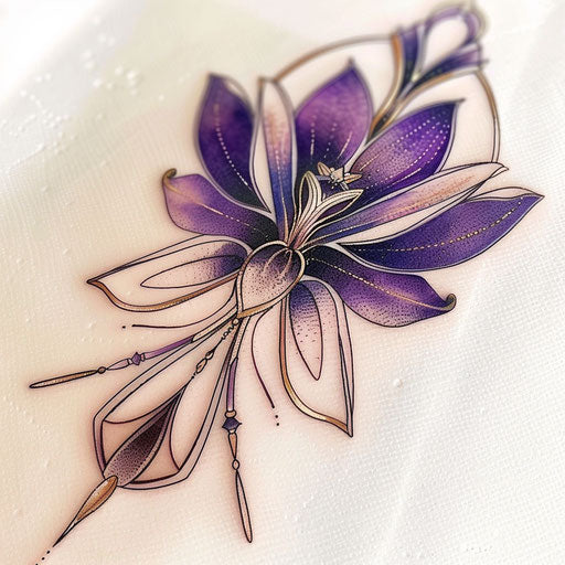 February Birth Flower Tattoo Vector Pack