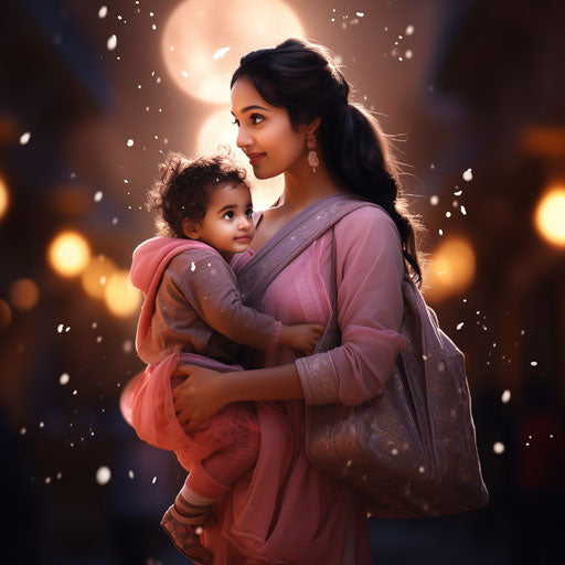 The magic of the happy child in stylish clothing