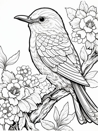 Bird coloring pages for adults