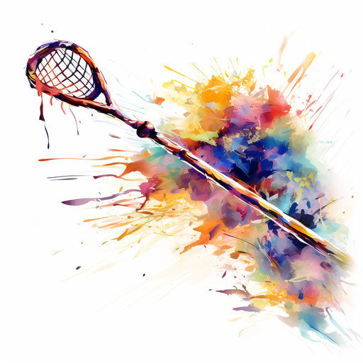 Impressionistic Art of a lacrosse stick illustration