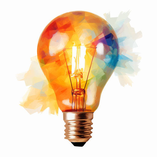 Illustration of bulb in the Impressionistic Art style