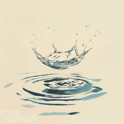 Cream background with realistic water clipart