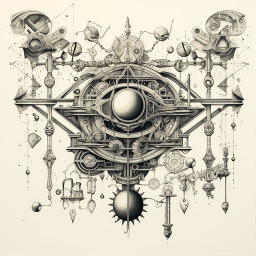 Empty space filled with liquid metal items