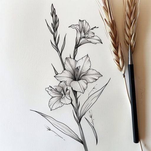 Gladiolus Tattoo Art Collection