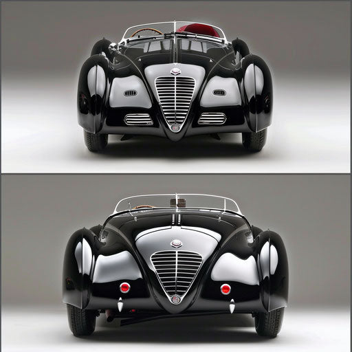 Classic sports car in Italian style