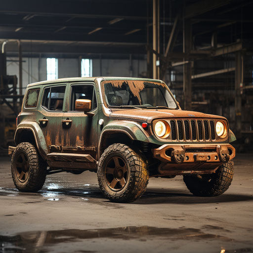 Rustic view of Jeep Renegade classic