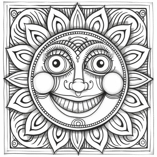 Happy face with big eyes and wide smile