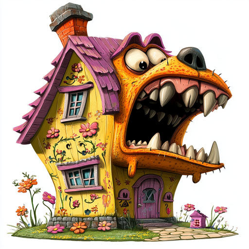 High-Quality Dog House Caricature Clipart for Dynamic Content