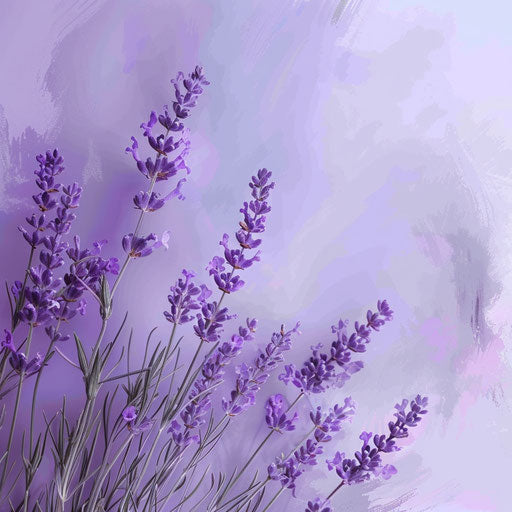 Flat lavender background, introduction clipart with a realistic touch, accentuated by a glossy effect and precise details
