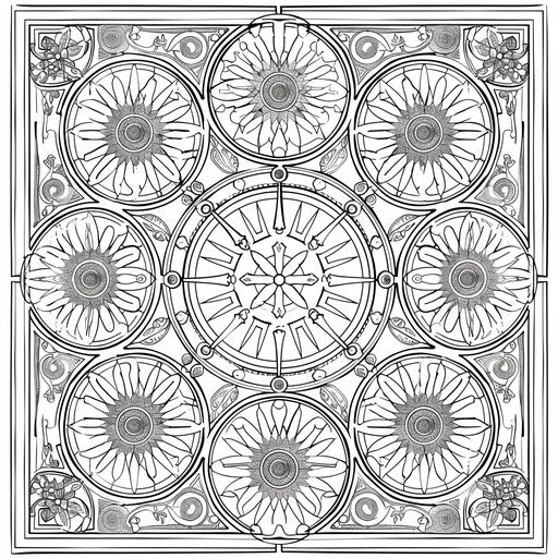 Detailed mandala design with intricate circular patterns