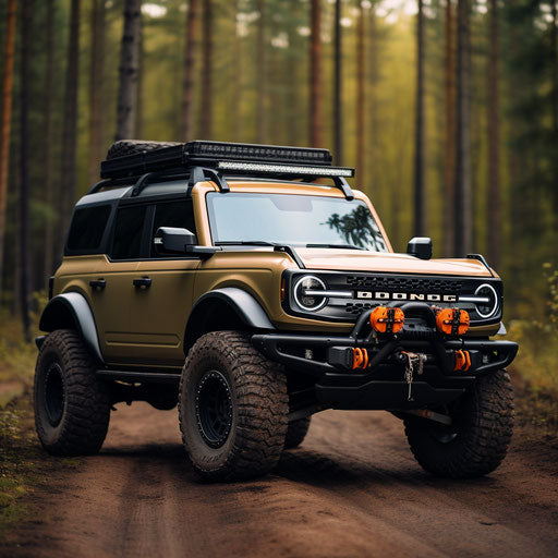 Old classic Fat tires of the Ford Bronco Sport