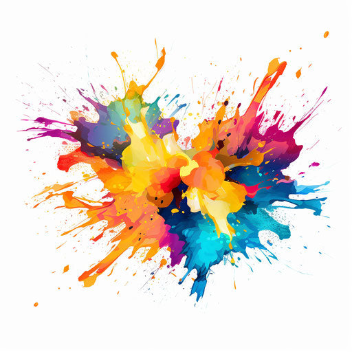 Paint splatter in Impressionistic Art style