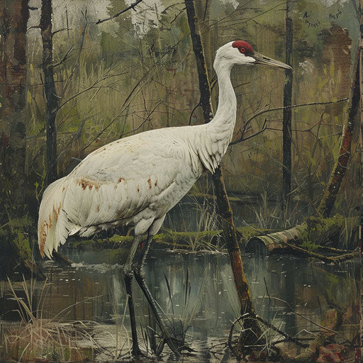 Whooping crane habitat during spring thaw