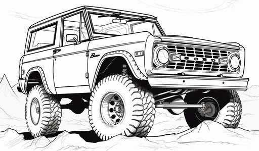 Free bronco coloring page for kids