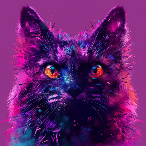 Animal clipart on bright magenta background
