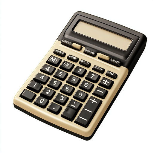 Photo realistic clipart of a basic calculator