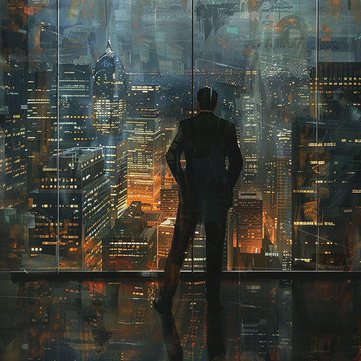 Businessman gazing at the trading floor