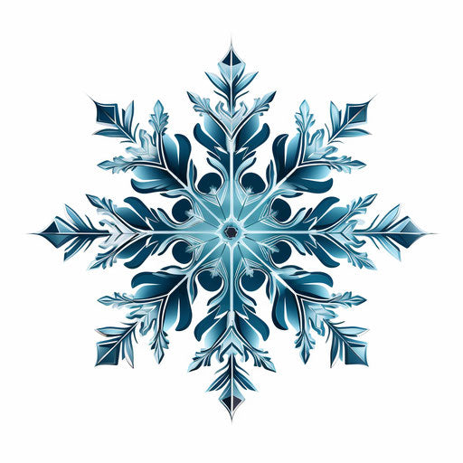 Snowflake illustration in the style of Chiaroscuro Art