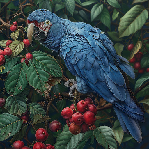 The delicate interaction of a Spix's macaw with the environment