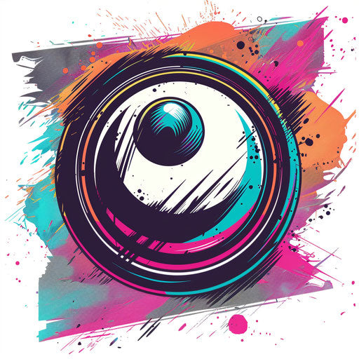 Billiard ball with lively pop art style