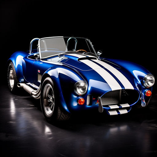 Racing car with racing stripes