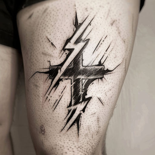 Strength Cross Tattoo Blueprint Kit