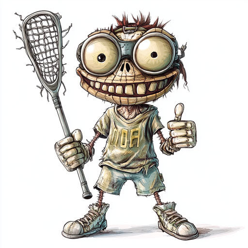 Innovative Lacrosse Caricature Clipart for Educational Tools