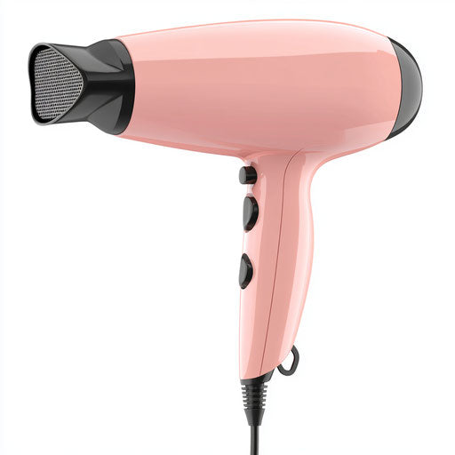 3D Blow Dryer on white background, photo realistic style