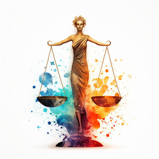 Equality clipart in the style of Chiaroscuro Art, on white background