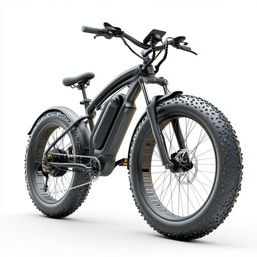 Photo realistic clipart of an Electric Bike, high-res, isolated