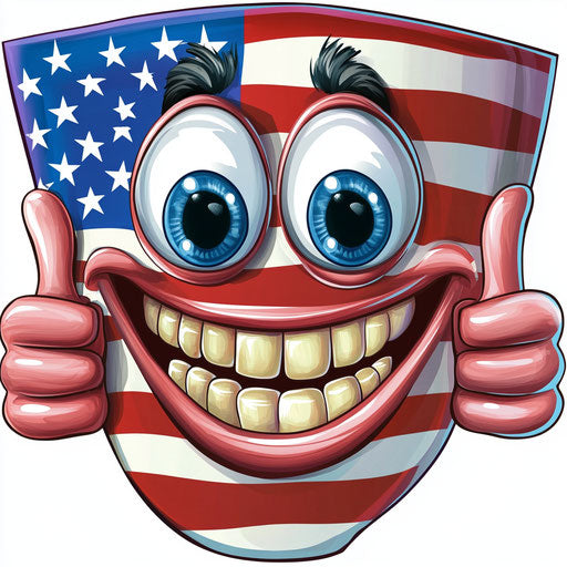 Scalable Flag Caricature Clipart Vectors for Design Flexibility