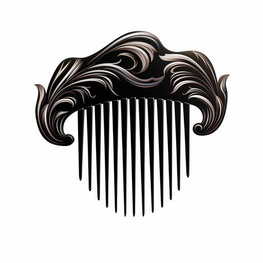 Chiaroscuro Art style comb clipart on white background