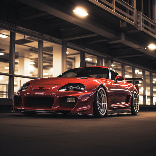 Classic aerodynamic enhancements of the Toyota Supra