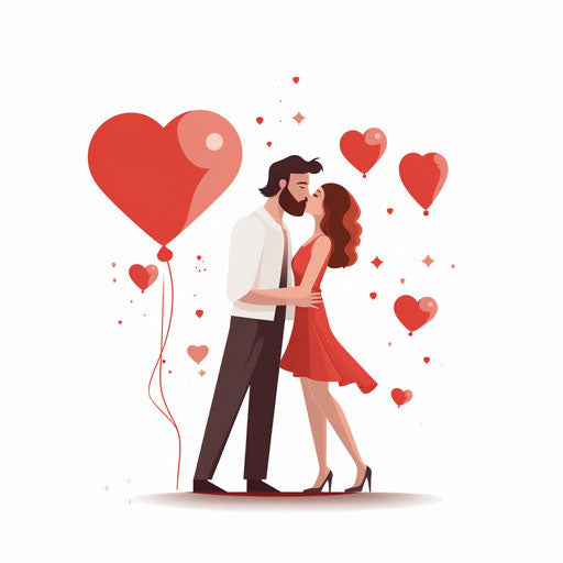 Minimalist birthday illustration on white background