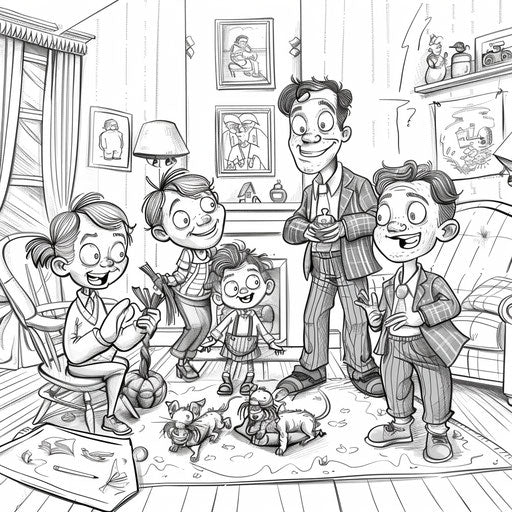 Relax with Family Coloring Page Coloring Sheets Anytime