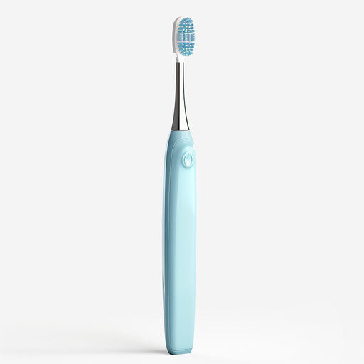 Realistic toothbrush clipart on flat white background