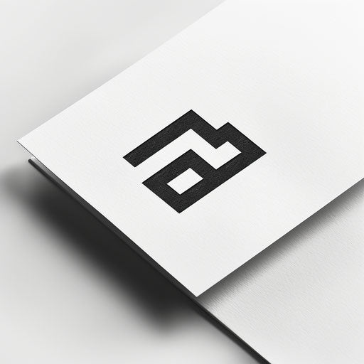 Sleek company logo with a modern icon and bold typography